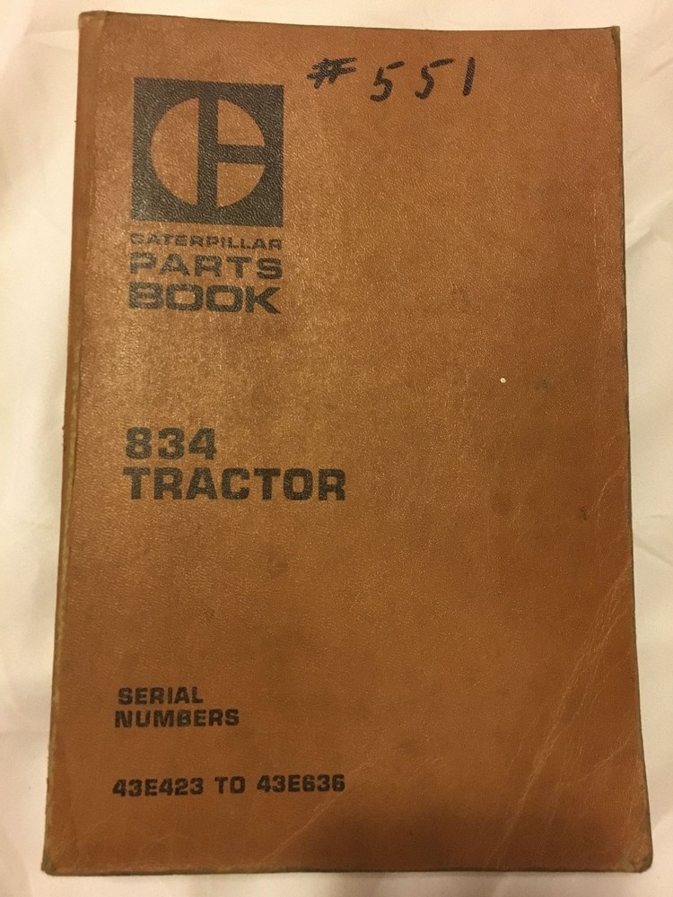 Caterpillar 834 Tractor Parts Book