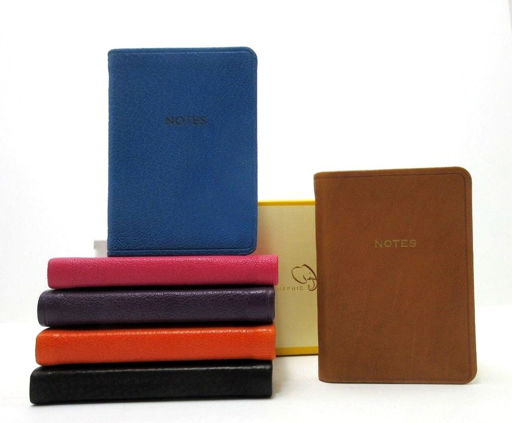 NOTES Mini Notebook Leather Soft Cover 3X4"  160 Lined Pages Post Miniatures