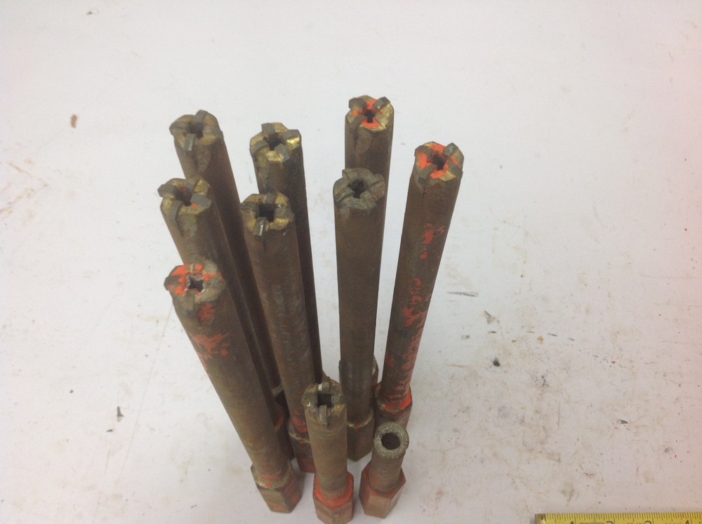 (10) Orange 5/8" x 11 Thread Concrete Masonry Core Drill Bit USED