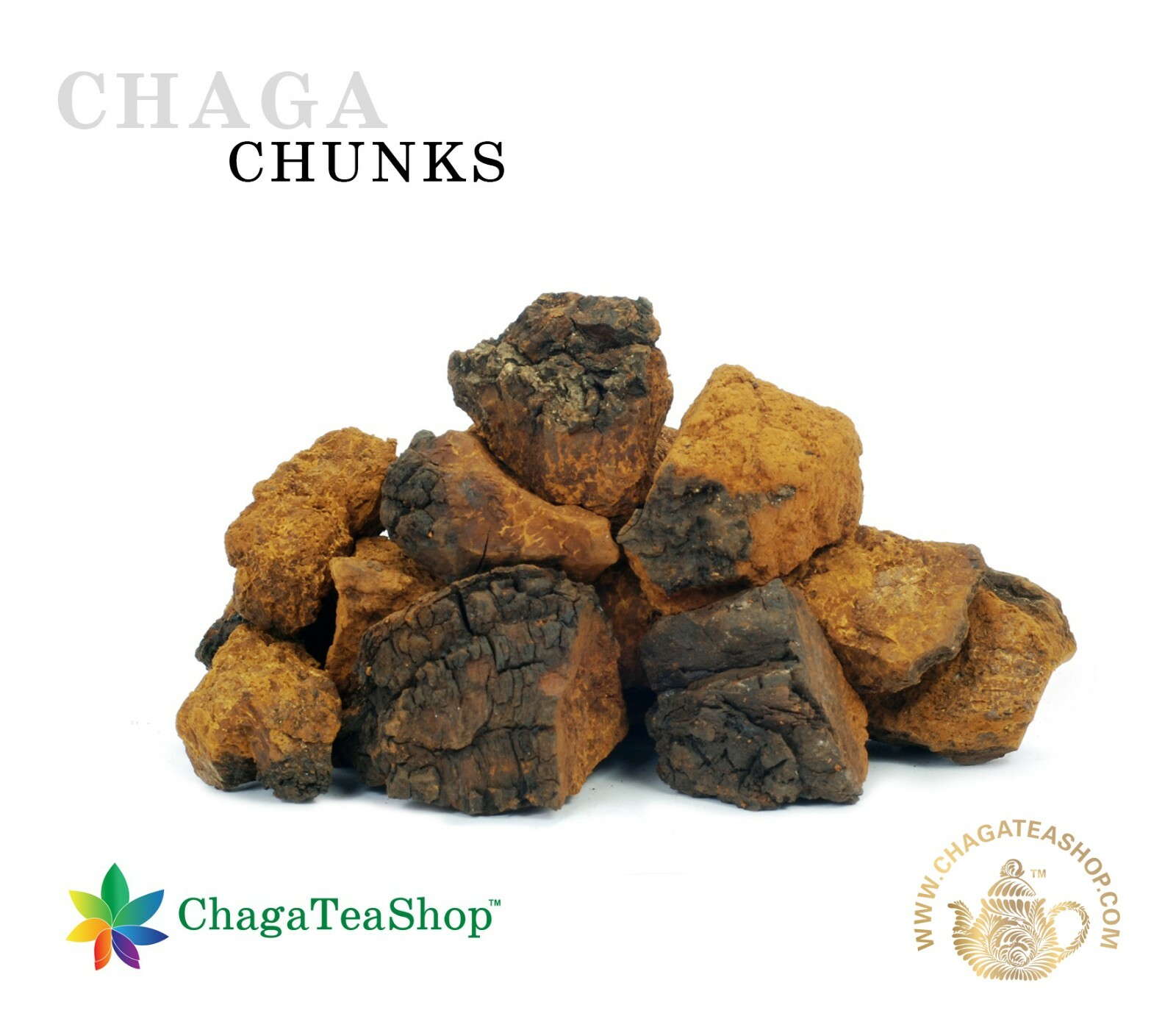 All Natural Siberian Chaga Whole Mushroom Chunks Wild Harvested