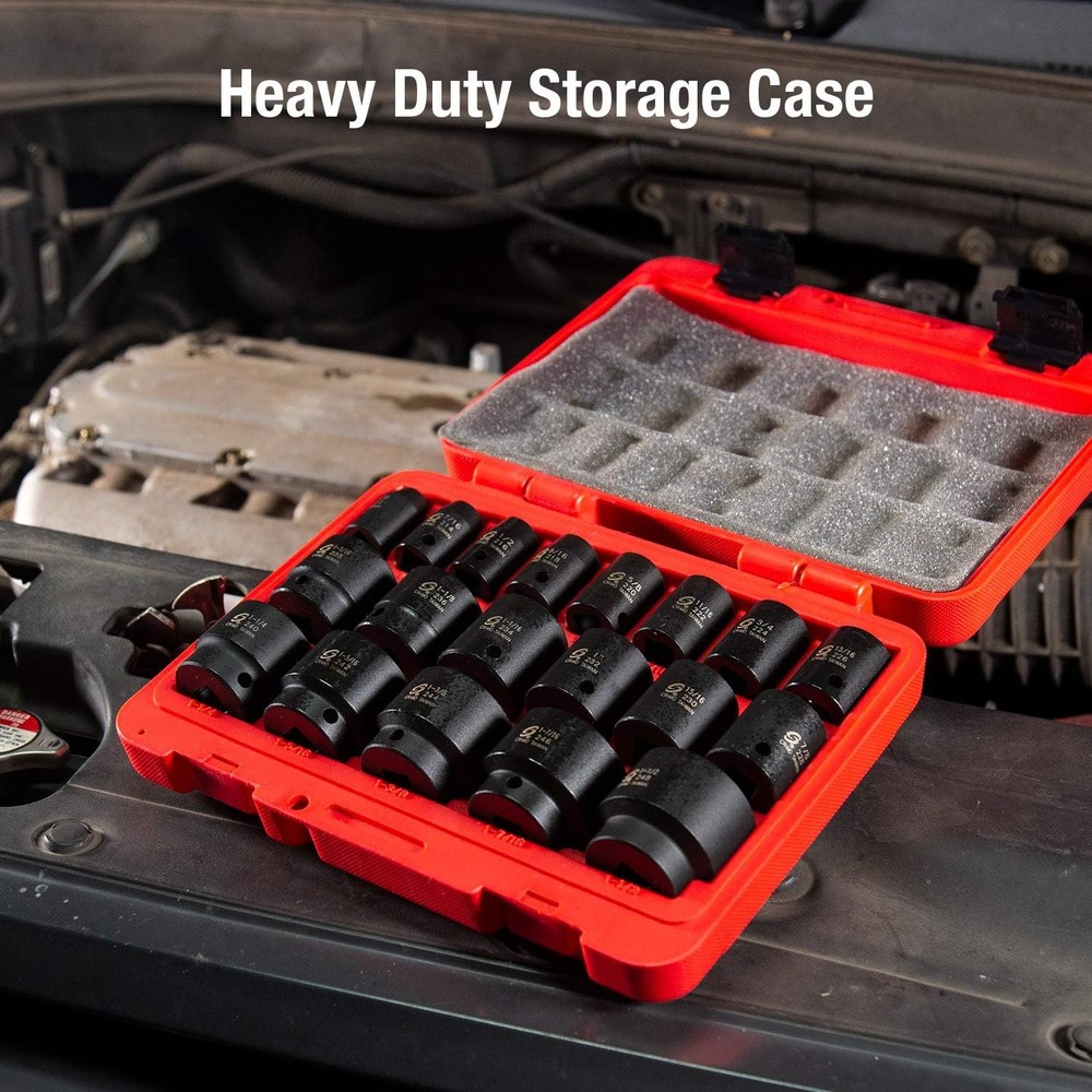 Sunex 19 Pc. SAE Impact Socket Set (2640)