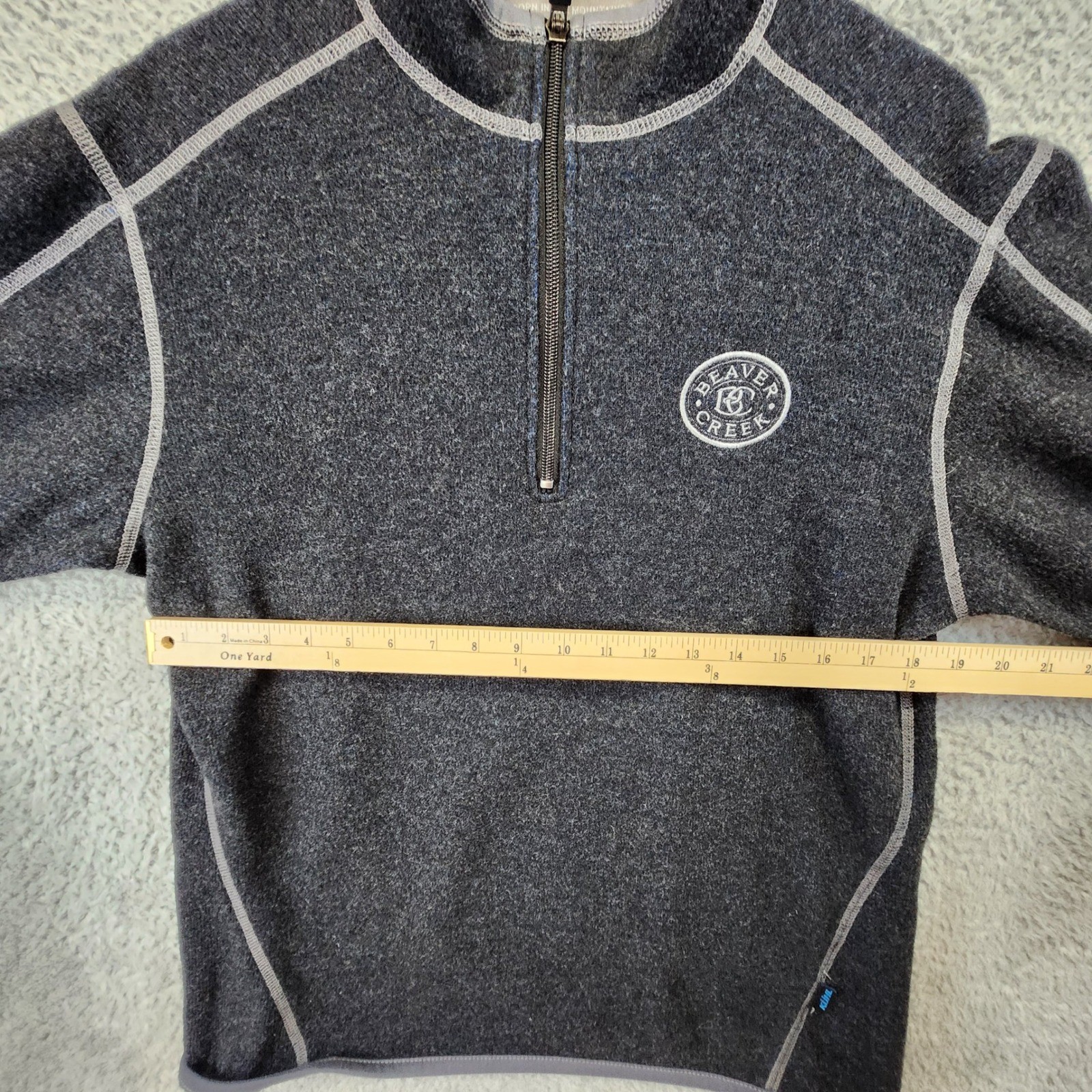 Kuhl Beaver Creek Chianti Fleece 1/4 Zip Pullover Mens Medium Polyester Blend