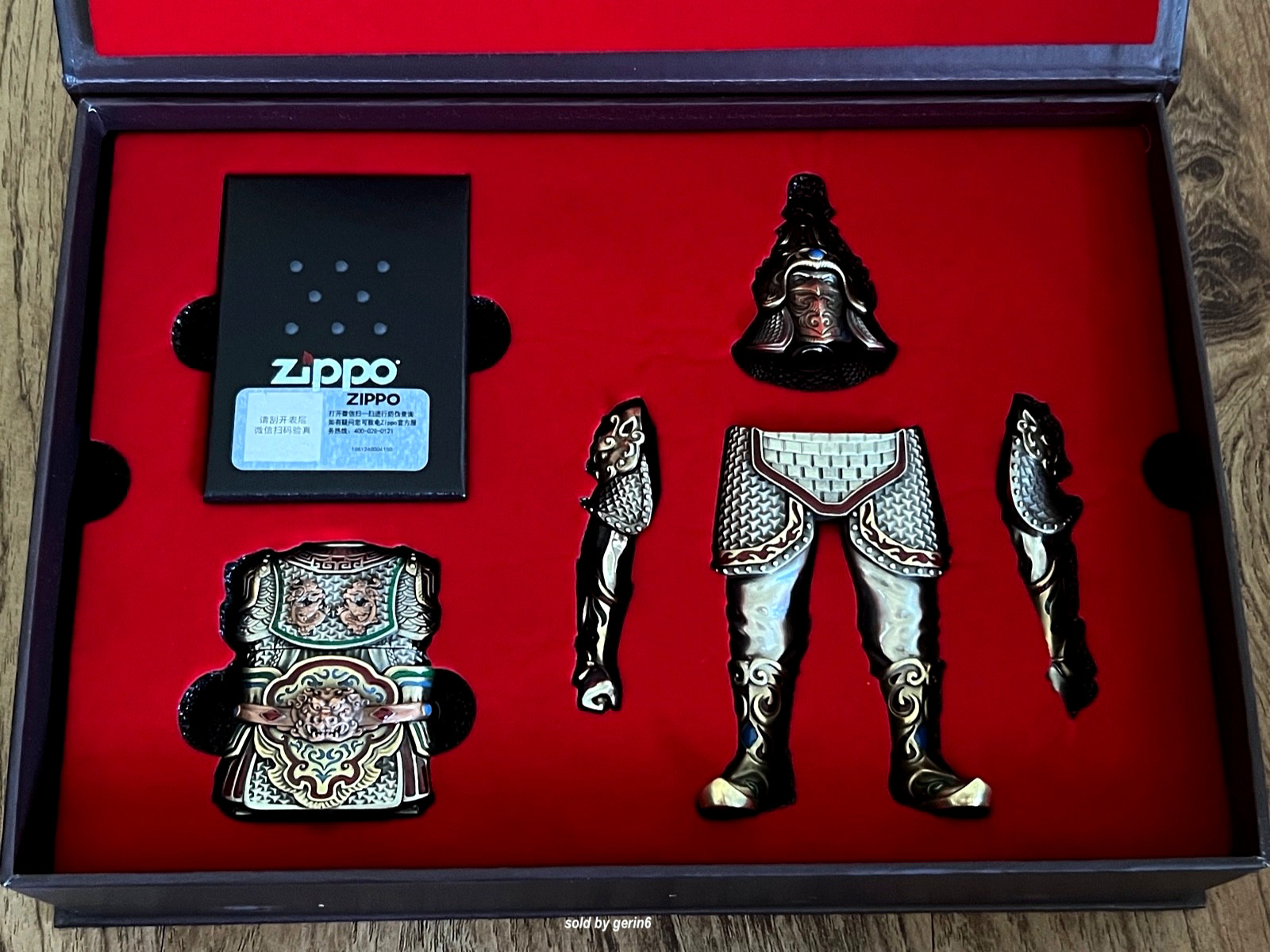 Zippo Collectable Samurai Warrior Limited Edition Table Lighter Set, New In Box