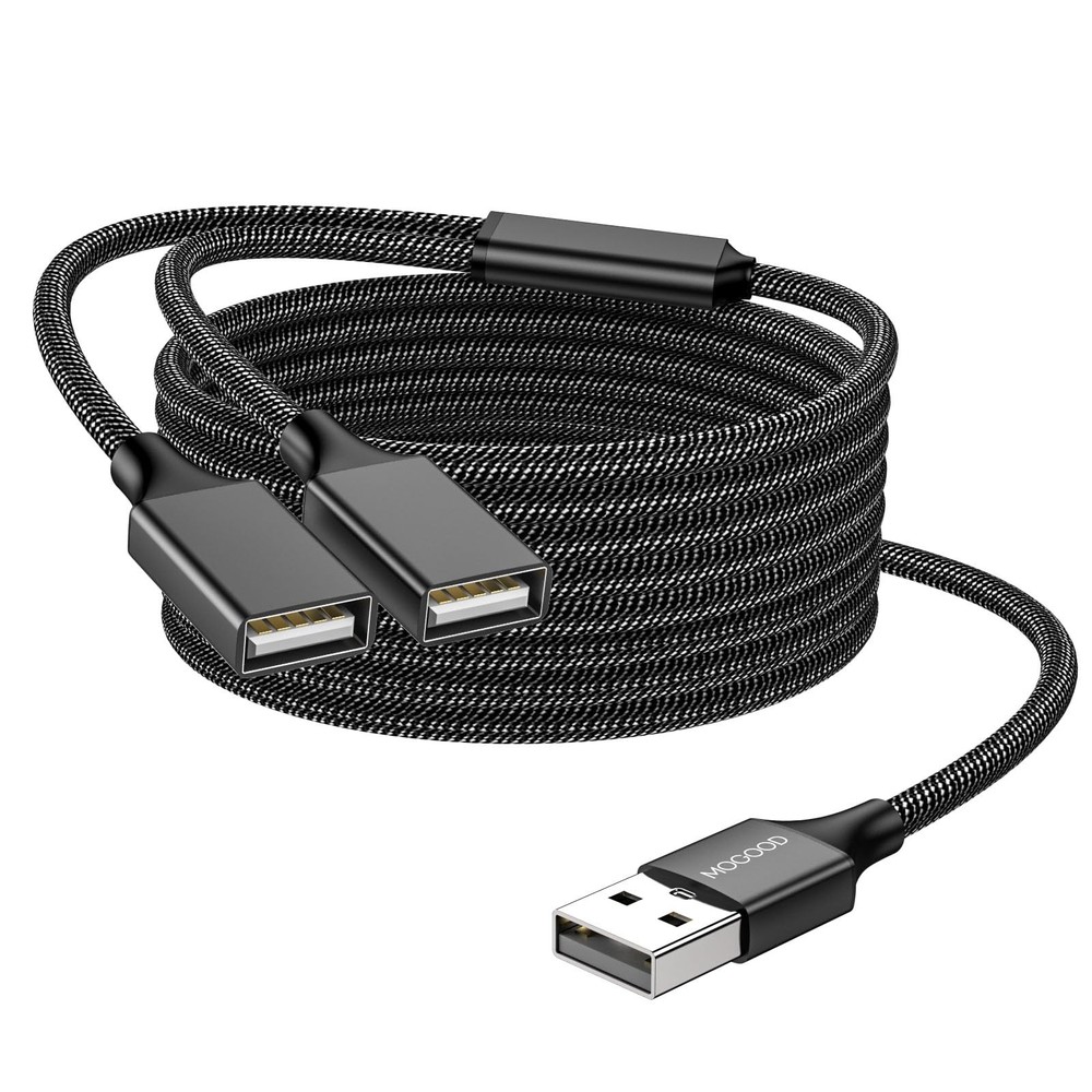 USB Splitter Dual USB Port USB Extension Cable USB Y Splitter USB Power Split...