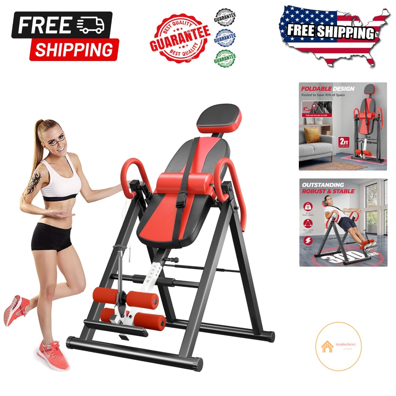 Updated Gravity Inversion Table with True Balance Structure for Back Pain Relief