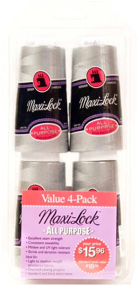 Value 4-Pack American & Efird Maxi-Lock All Purpose Thread Spool Pack Colorful