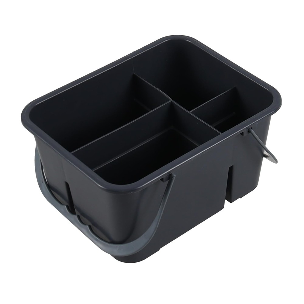 Plastic Cleaning Supply Caddy with Handles, Multi Compartment Storage Caddy B...