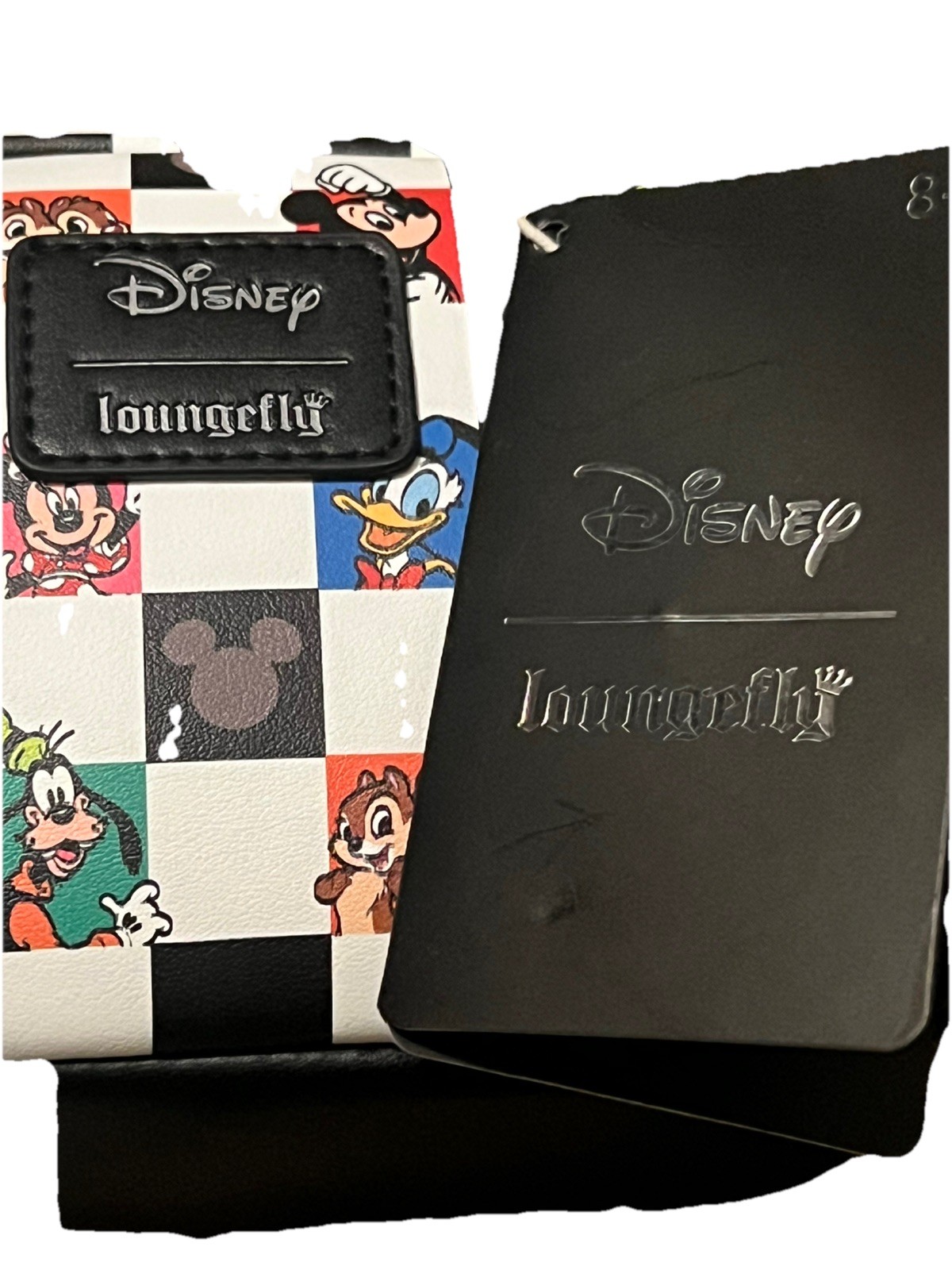 Disney Loungefly Mickey & Friends Checkered Makeup Bag Cosmetic Case NWT