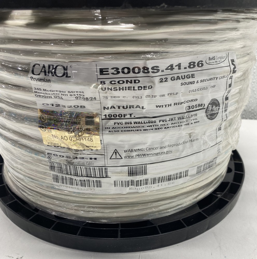 Carol E3008S.41.86 8C/22 Unshielded CMP Cable