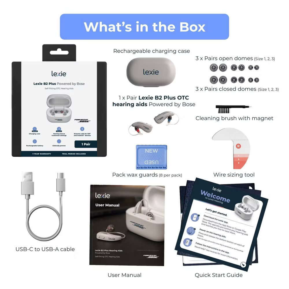 Lexie B2 Plus OTC Hearing Aids Powered by Bose