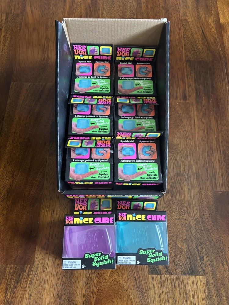 SELLING FAST!   LIMITED!! Nee Doh Nice Cube Super Solid Squish Squeeze Toy.