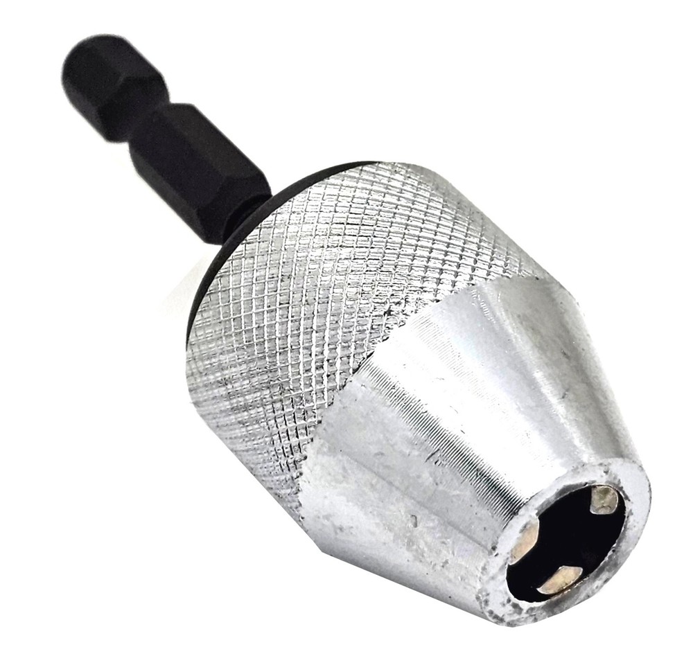 1/4" Keyless Chuck Conversion Hex Shank Adapter Drill Bit Quick Change TAIWAN