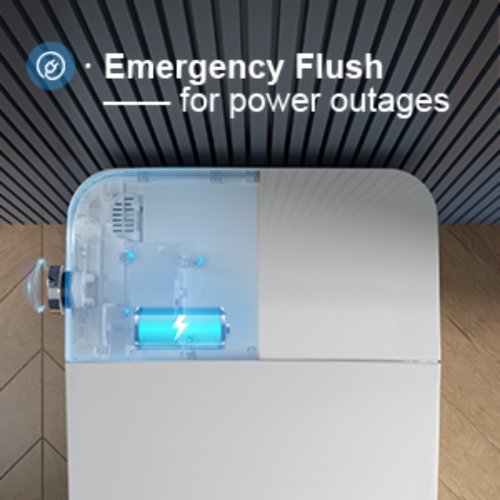 HOROW Smart Toilet Bidet Seat Elongated One Piece Toilet Dryer Auto Open Close