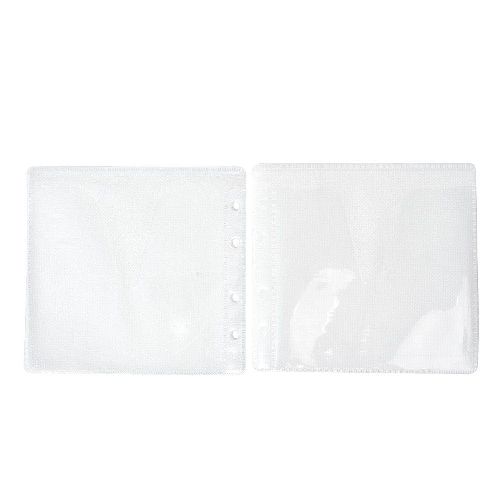 100 CD DVD Double Sided Wallet Refill Plastic Sleeve Insert, 200 Discs Capacity