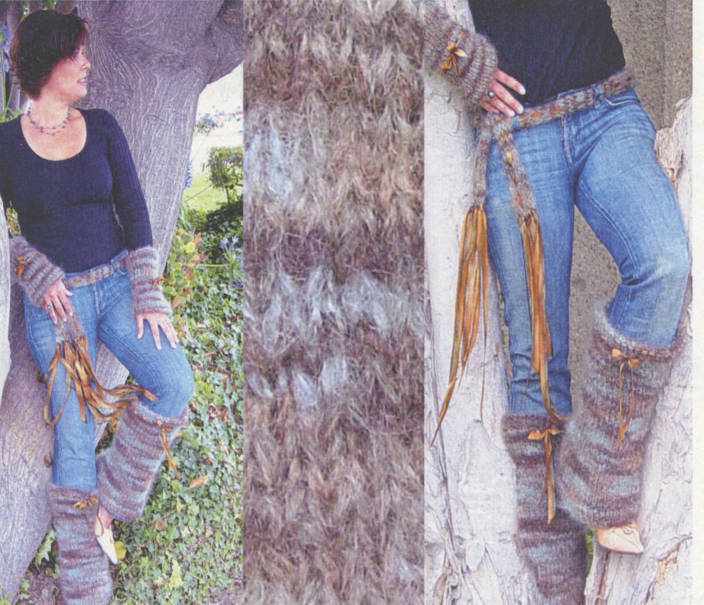 Keep It Simple Knitting Pattern #KS129 Flared Leggings, Wrist Gauntlets & Belt