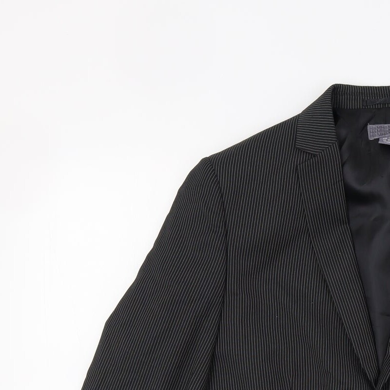 H&M Mens Silver Polyester Blend Blazer Size 38