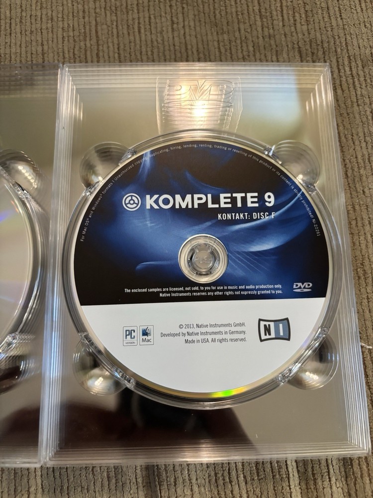 Komplete 9 Native Instruments & Effects Collection 12 Discs No Serial Number