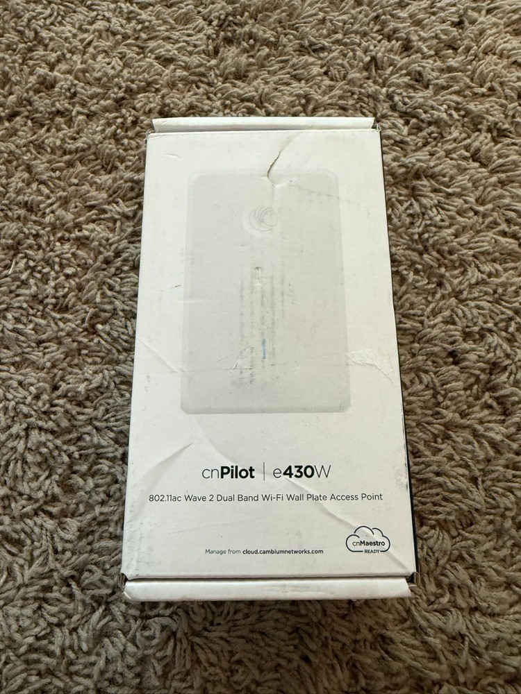 Cambium cnPilot e430W Indoor PL-E430W00A-US Wallplate Access Point Open Box