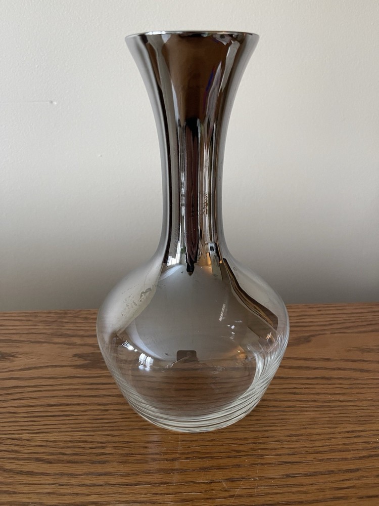 Carafe Pitcher Ombré Silver Fade Mid Century