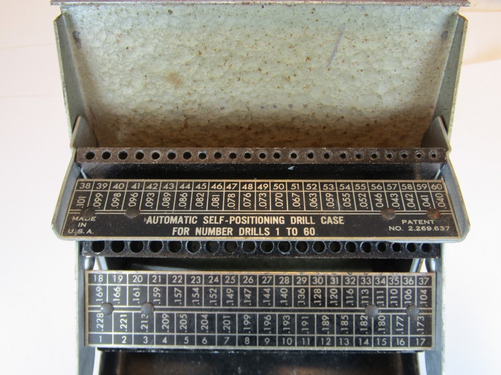 Vintage Craftsman Automatic Self Positioning Drill Case Index - No drill bits