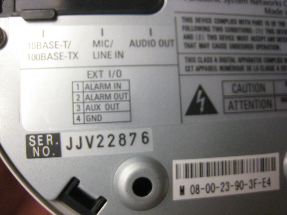 Panasonic IPRO WV-SF332 Dome Network Camera Open box