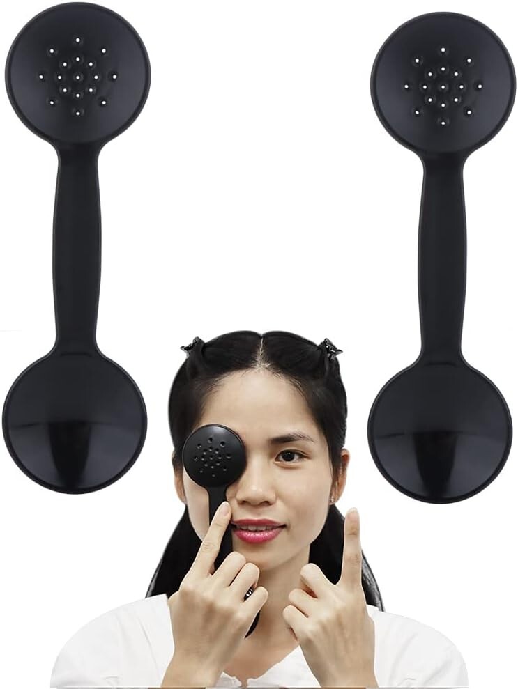 2Pcs Handheld Eye Occluder Plastic Vision Optics Optometry Eye Chart Exam Black