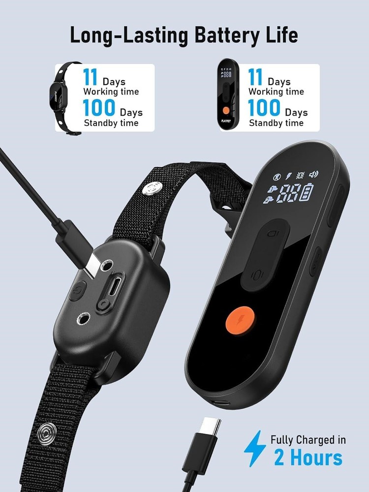 Dog Training Collar - Dog Shock Collar with Remote Range 2000FT, 3 Training Mode