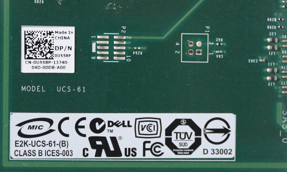Dell Poweredge PERC 6/IR PERC6/IR PCI-E SAS RAID Controller 0U558P U558P
