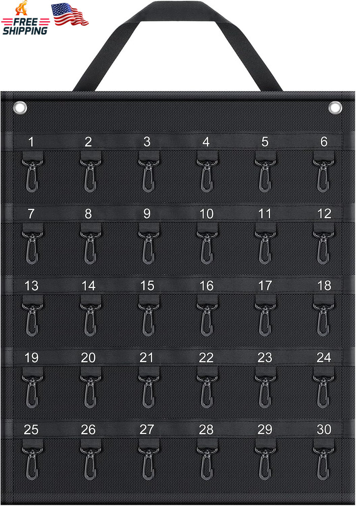 Oudain Rollable Key Case 30 Keys Roll up Key Case Organizer for Professionals Fl