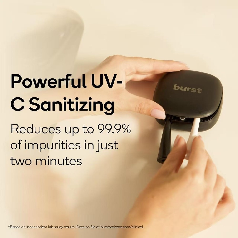 Burst UV Toothbrush Sanitizer Black