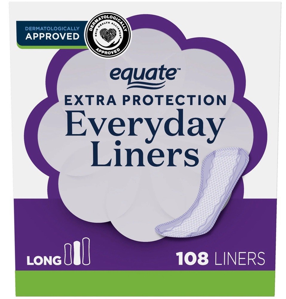 Equate Everyday Liners, Long, Unscented (108 Count)