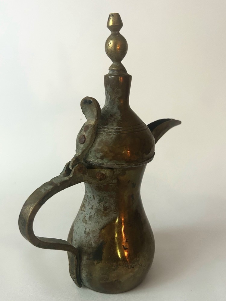 Middle Eastern Moorish Dallah Arabic Brass Coffee Pot