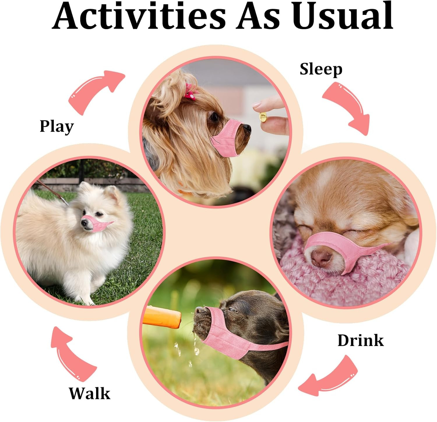 Short Snout Dog Muzzle Small Muzzle for Chihuahua Shih Tzu American Bully Boxer