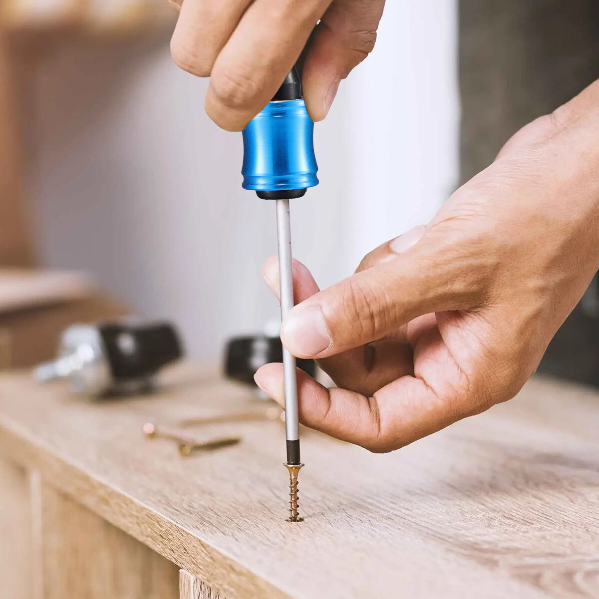 Lot of Quick-Release 1/4" Hex Shank Keychain Screwdriver Drill Bits Holder Tool