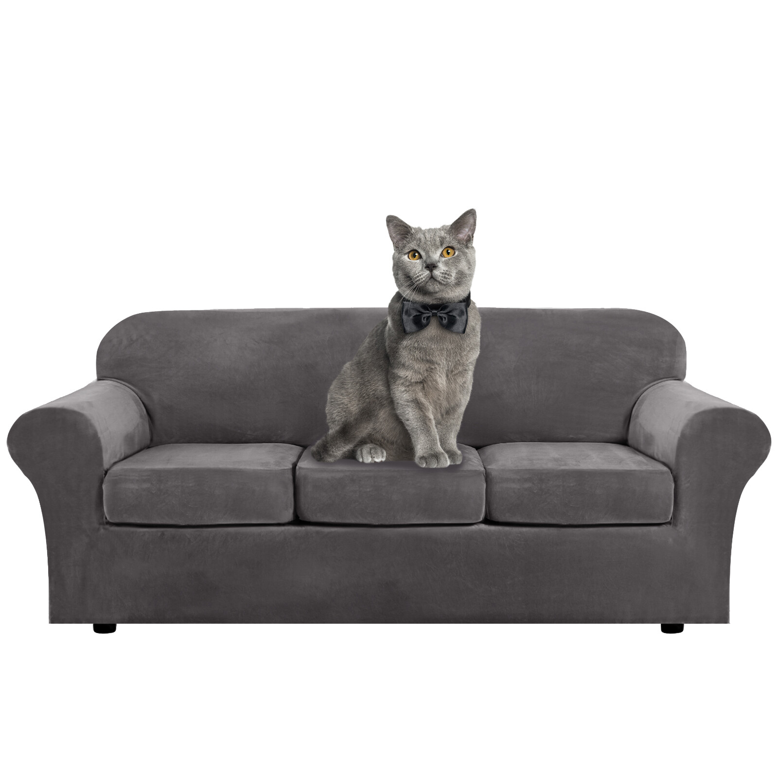 Velvet Stretch Couch Cover Sofa Covers for 1/2/3 Cushion Couch Sofa Slipcovers