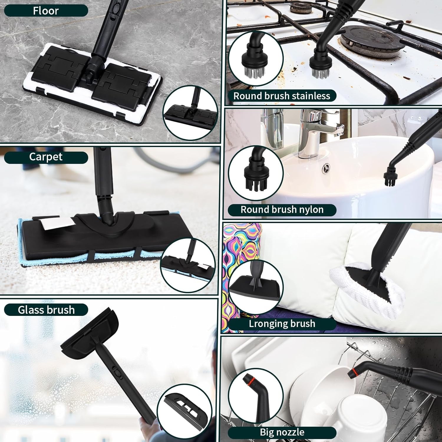 Steam Cleaner Heavy Duty Multi Purpose Steam Cleaner for Carpet Floors Window...