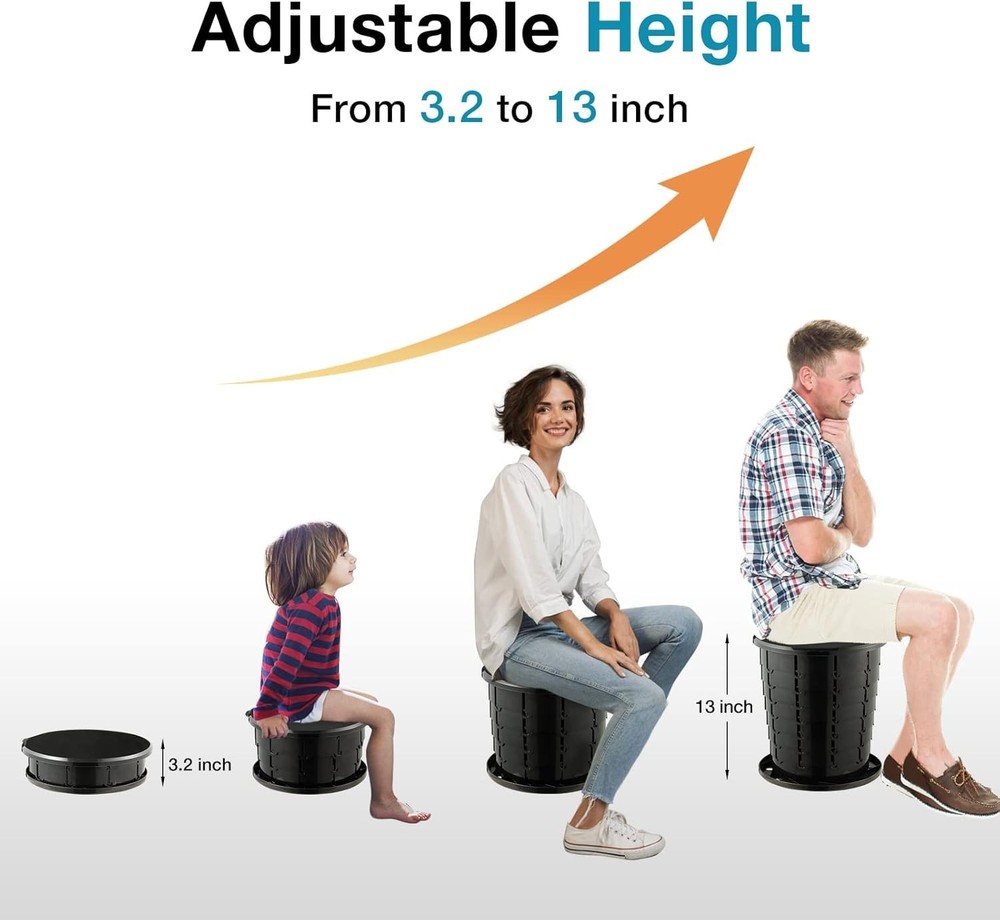 Multi-Functional Camping Toilet with Cover Design