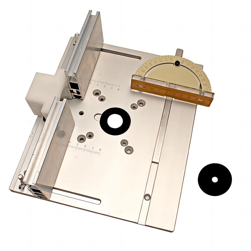 KETIPED Aluminium Router Table Insert Plate,Woodworking Benches Silver