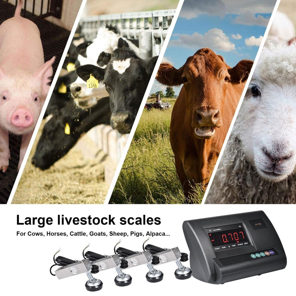 10,000lb Precision Floor Scale Kit/Livestock Scale Kit with Indicator