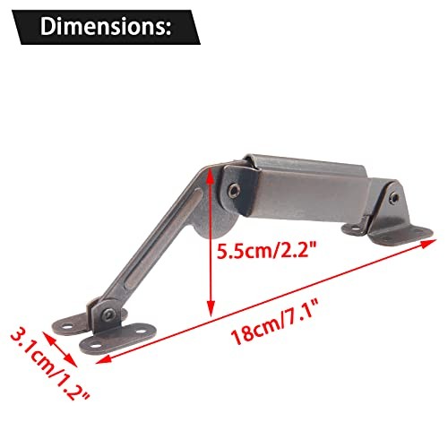 Spring Lid Support Hinge, 2Pcs Left Right Lid Support Hardware Hinge for Box,