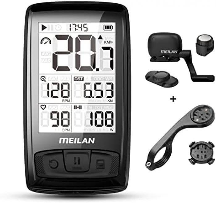Wireless Bike Cycling Computer with Speed Cadence Sensor Bluetooth Rechargeable