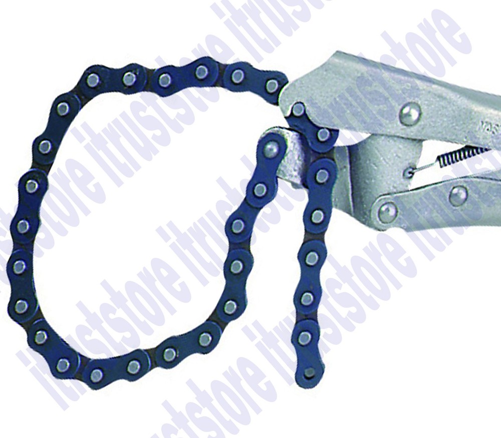 STEEL CHAIN LINK LOCKING CLAMP PIPE GRIP STRAP GRIP PLIER TOOL FOR TIGHT SPACE
