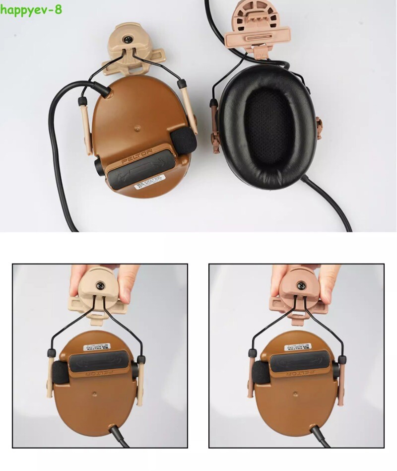 360° Rotatable Headset Adapter Bracket for Comtac Headset Team Wendy TW Helmet