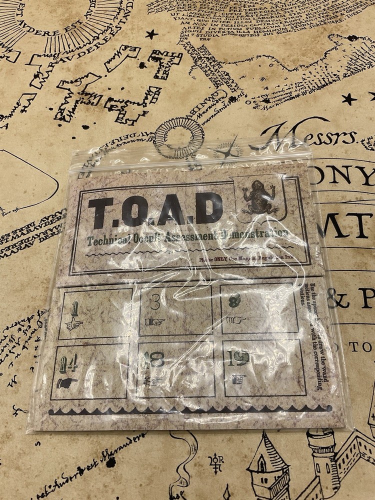 Harry Potter Toad Exams results sheet