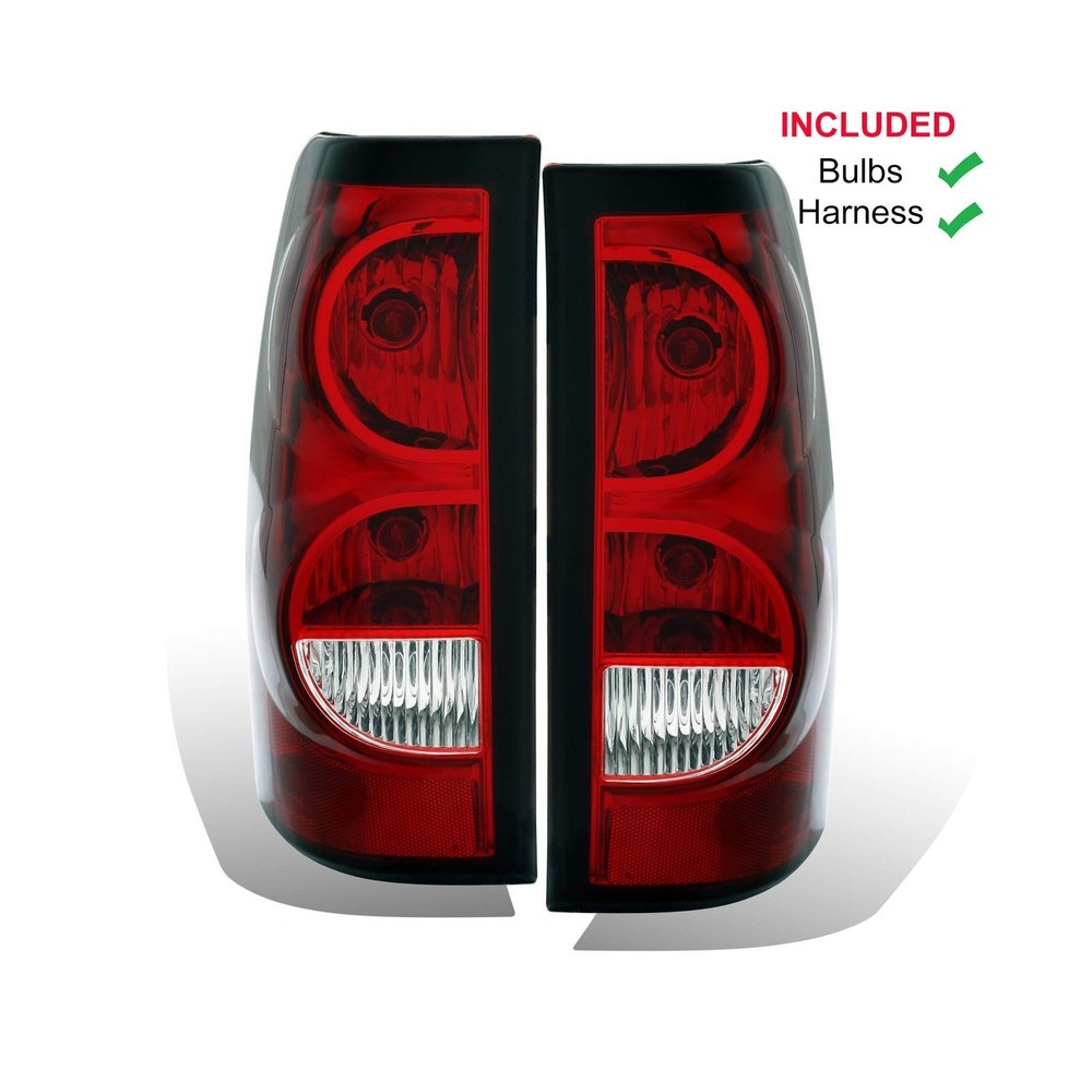 AmeriLite for 2003-2006 Chevy Silverado OE Style Ruby Red Replacement Taillig...