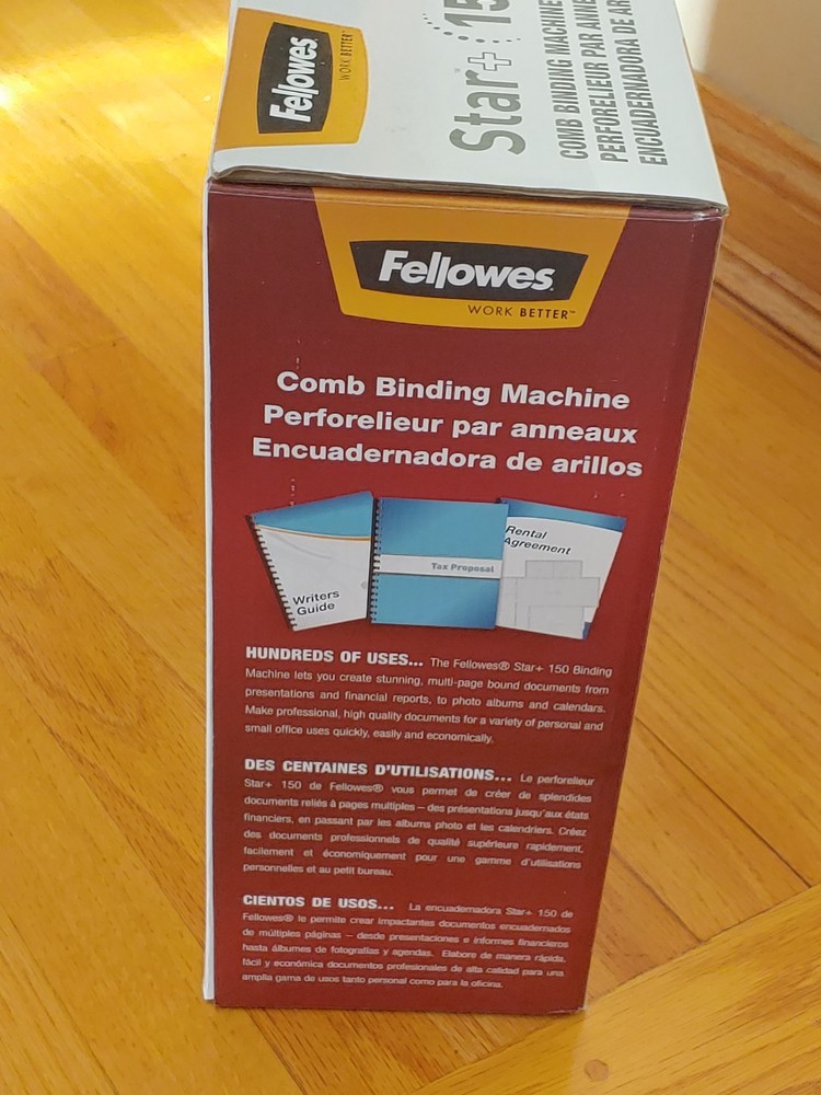 Fellowes Star + 150 Manual Comb Binding Machine CRC50065