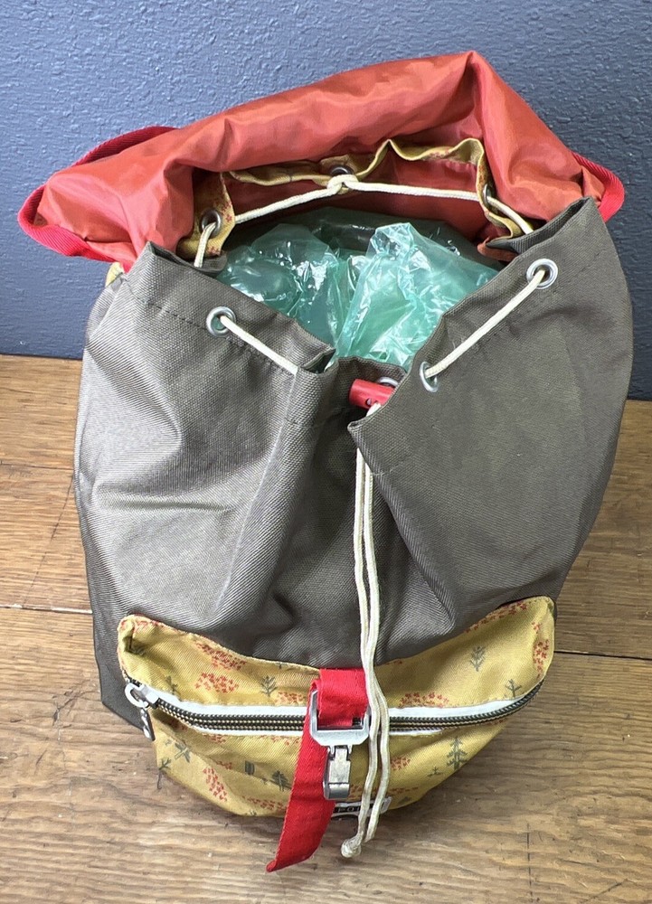 Poler Canvas Drawstring Soft Backpack Camping Hicking Large 18 X 15”