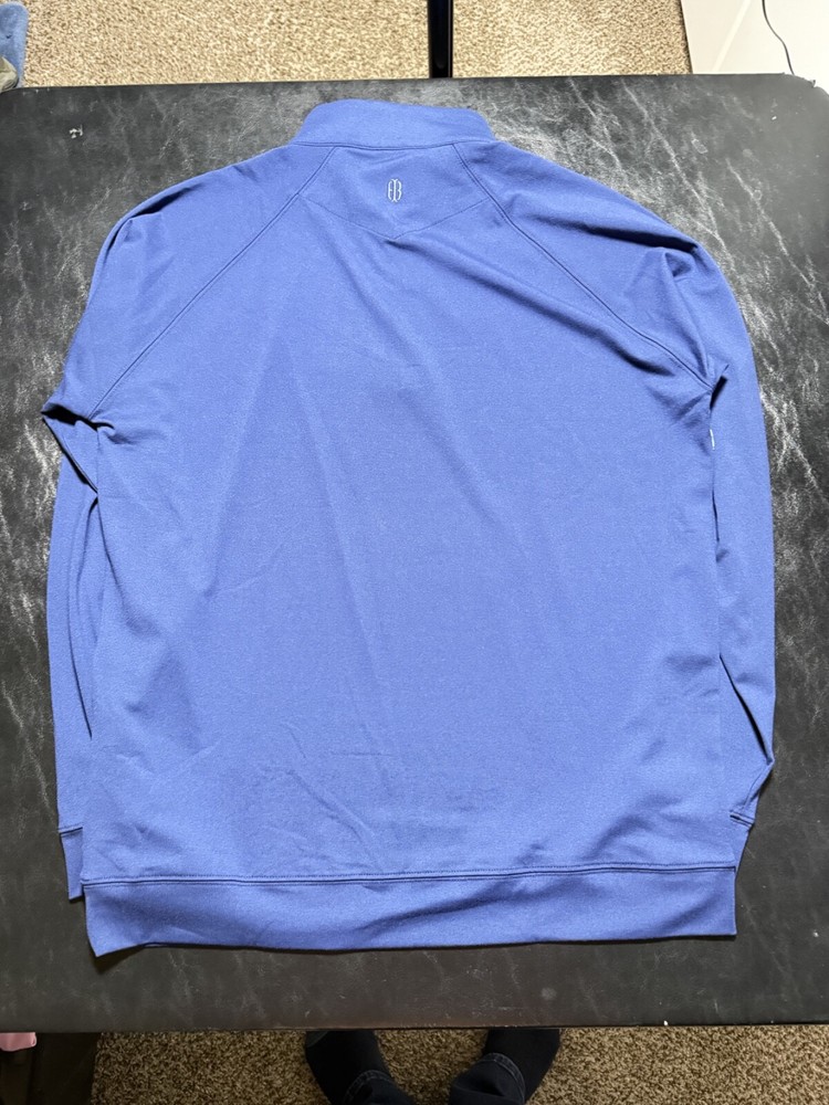 NWT MEN'S HOLDERNESS & BOURNE 1/4 ZIP PULLOVER, SIZE: M, COLOR: BLUE PATTERN-M28