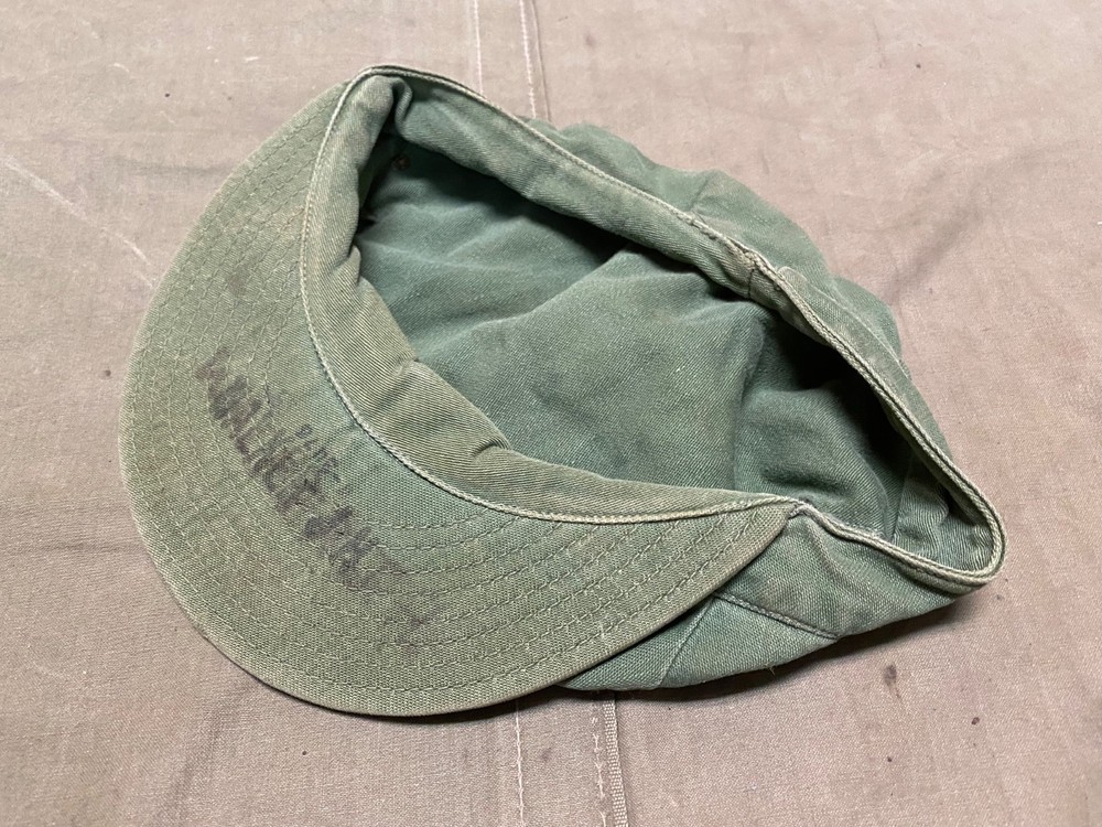 ORIGINAL POST WWII US USMC MARINE COMBAT FIELD UTILITY FIELD CAP-MEDIUM, SIZE 7