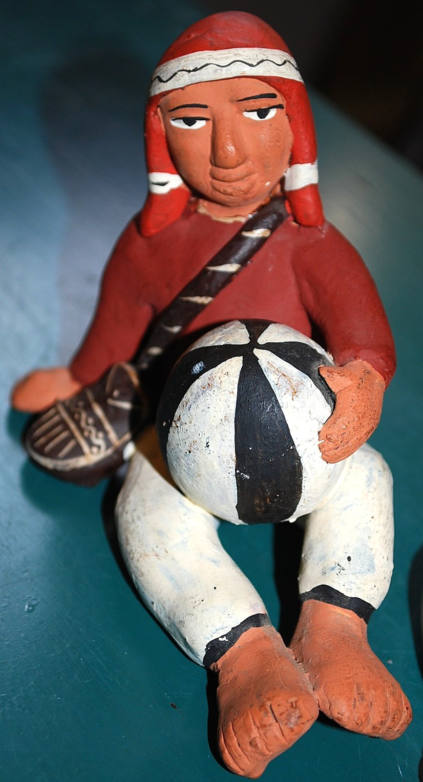 Set 3 Handmade PERU FOLK ART TerraCotta Pottery Figurines TRADITIONAL MEN Unique